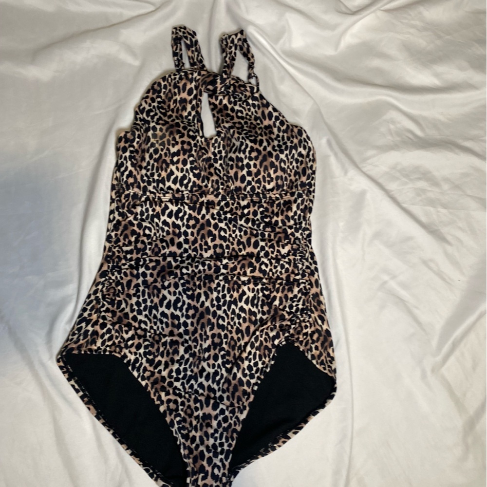 Leopard Print One-Piece Swimsuit
